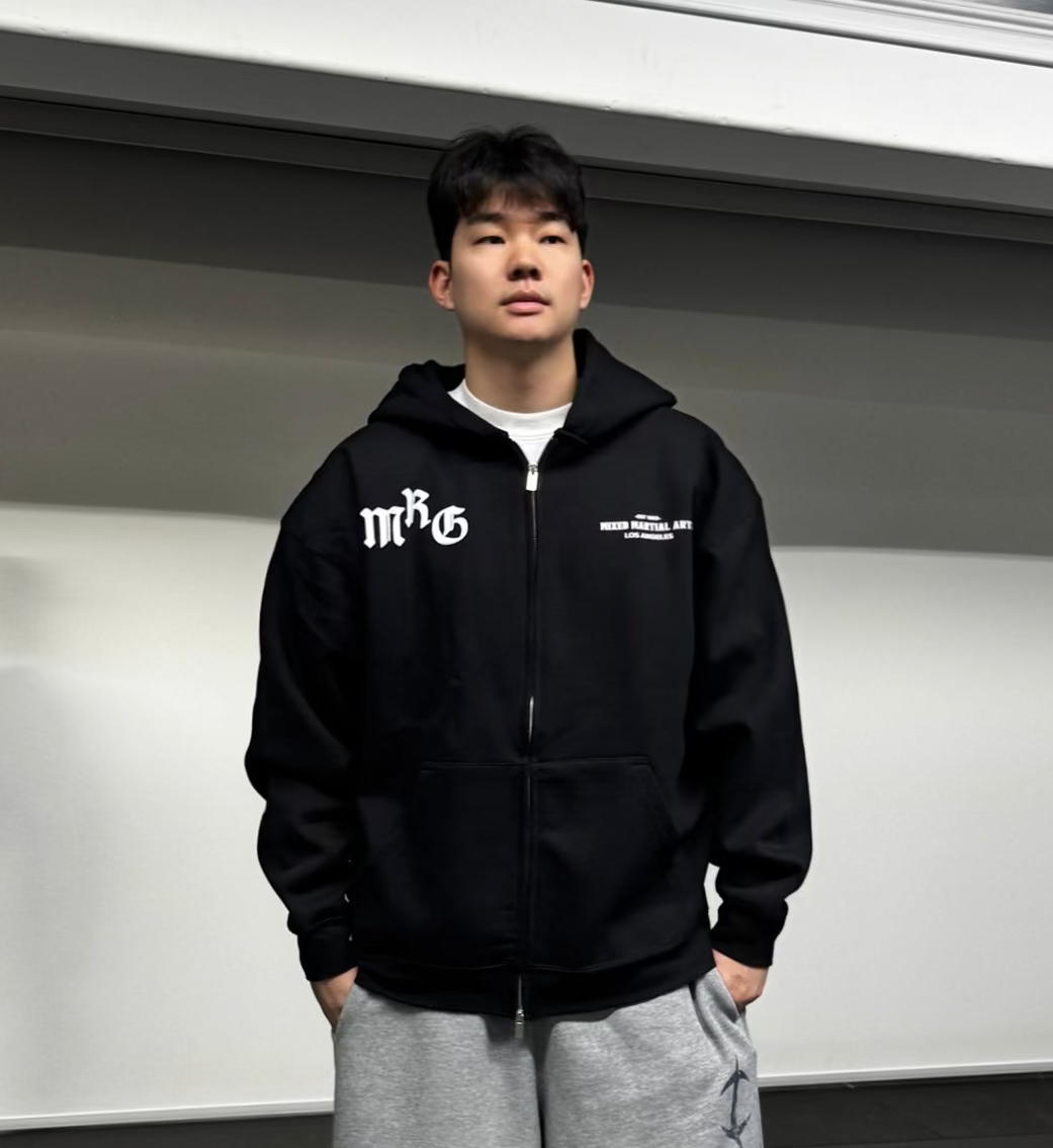 Heavyweight Black Homage Zip Up Hoodie